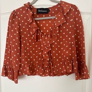 Realisation Par Polka Dot Blouse. Size M. Great Condition.